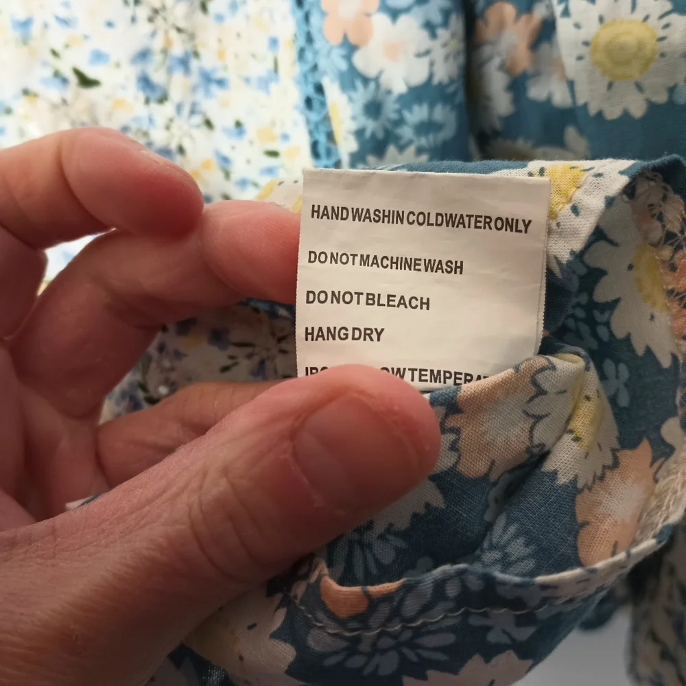 Solitaire Floral Peasant Top Large Embroidered Cottage Bloomcore Prairie - Picture 7 of 10